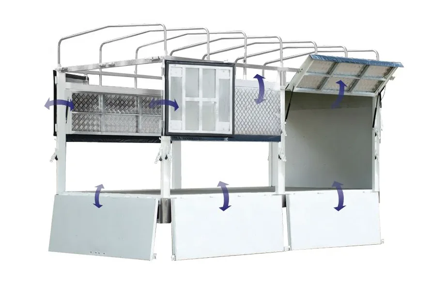 Đô Thành IZ65M Plus – Thùng mui bạt mở cánh dơi - Kết cấu thùng tổng thể (chưa phủ bạt)