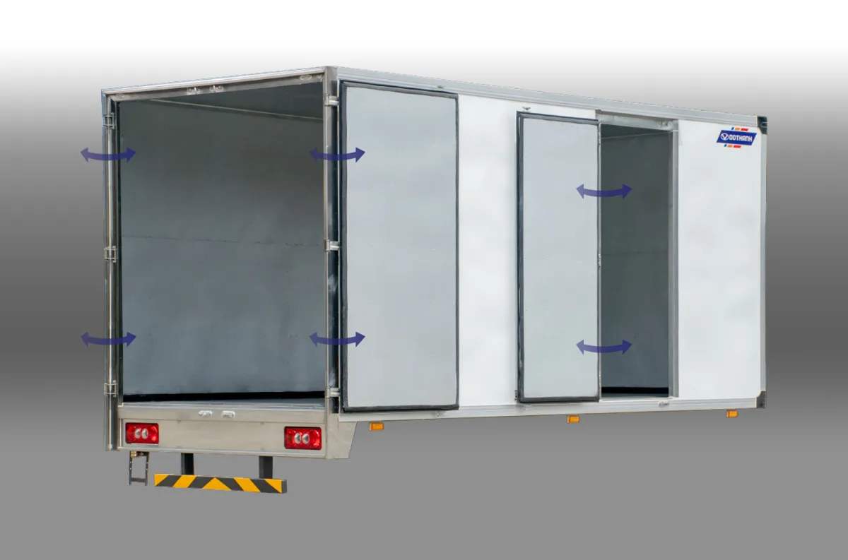Đô Thành IZ50M Plus – Thùng composite - Mặt trong thùng Composite